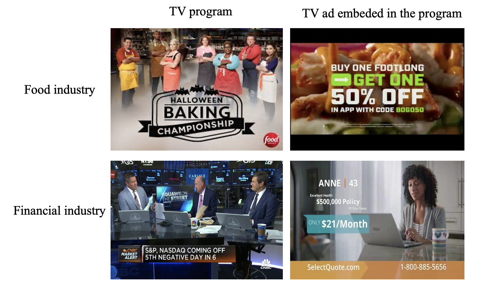 Thematically congruent program-ad in TV advertising
